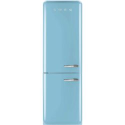 Smeg FAB32LNA 60cm 'Retro Style' Fridge Freezer in Pastel Blue with Left Hand Hinge